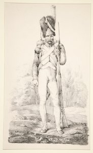 Foot Grenadier of the Old Guard, fra serien La Vieille Armee Francaise av Nicolas Toussaint Charlet