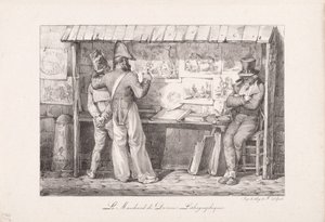 Litografiselgeren av Nicolas Toussaint Charlet