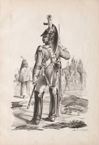 Militære kostymer: Grenadier of the Royal Guard, 1814-18. av Nicolas Toussaint Charlet