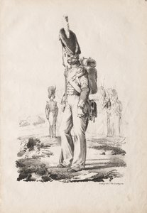 Militære kostymer: Infantry Sargent, 1817-18. av Nicolas Toussaint Charlet