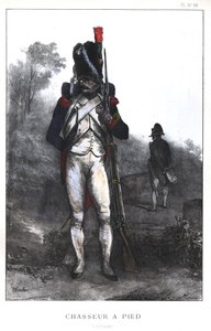 Napoleonskrigene, den franske hæren, Foot Chasseur of the Imperial Guard i full kjole, 1845