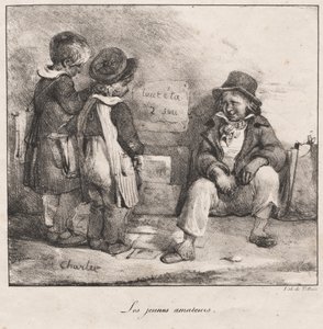 Skissebok for bruk av små barn: The Young Amateurs, 1822. av Nicolas Toussaint Charlet