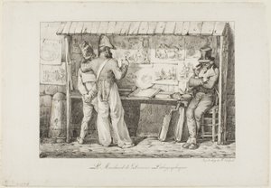 Litografiselgeren av Nicolas Toussaint Charlet