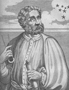 Portrett av Ferdinand Magellan. Fra Isaac Bullarts Academy of Sciences and Arts, 1682
