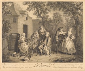 Høy alder av Nicolas de Larmessin IV after Nicolas Lancret