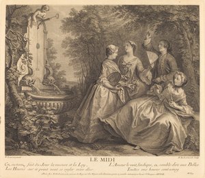 Middagstid av Nicolas de Larmessin IV after Nicolas Lancret