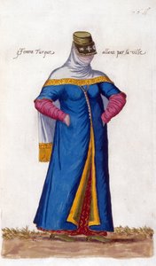 Tyrkisk kvinne med Niquab (illustrasjon)