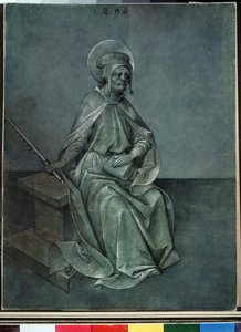 ""Apostelen Simon"" Akvarell og blekk av Nikolaus Alexander Mair von Landshut (1450-1510) 1496 Pushkin-museet, Moskva