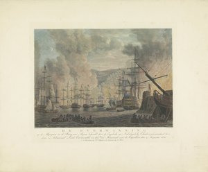 Bombardement av Alger, 1816 Algerianernes seier i Algerbukta av de engelske og nederlandske skvadronene, kommandert av admiralen Lord Exmouth, og viseadmiralen av Capellen, 27. august 1816 (tittel på obj. av Nicolaus Heideloff