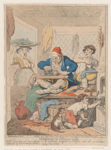 Miseries of Human Life: While Deep in Study and Lost in Thought in the Complicated..., oktober 1807. av Nicolaus Heideloff