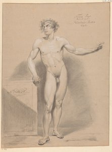 Stående naken mann, sett forfra (2. premie 1796) av Nicolaus Ritter jr.