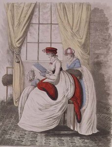 Morgenkjoler fra Nikolaus Heideloffs "Gallery of Fashion", Vol II, januar 1799 (trykk) av Nicolaus von Heideloff