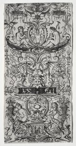 Ornamentpanel påskrevet Victoria Augusta av Nicoletto da Modena