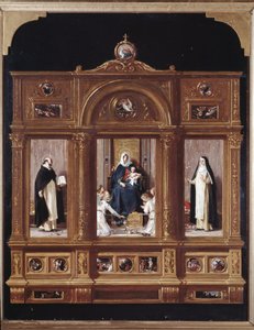 Virgin of the Rosary Representation en abyme of a triptych