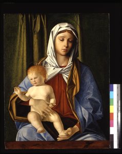 Madonna And Child (tempera og olje på tre)