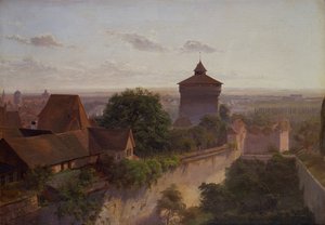 Heidenturm, Nürnberg (olje på lerret) av Niels Anders Bredal
