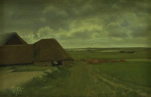 Ved et vestjysk teglverk. Grått vær