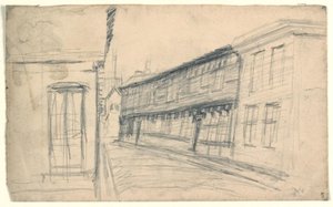 Hus langs en gate av Niels Larsen Stevns