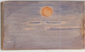 Skystudie med solnedgang av Niels Larsen Stevns