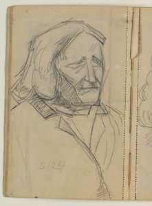 Studie av Thorvaldsen etter A.C.T. Neubourgs daguerreotypi fra 1840 av Niels Larsen Stevns