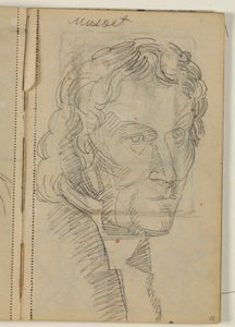 Studie av Thorvaldsen etter Eckersbergs maleri (1814) av Niels Larsen Stevns