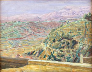 Utsikt fra Slottsplassen, Cagnes av Niels Larsen Stevns