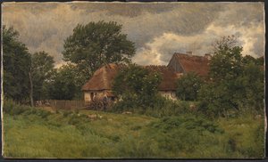 Gamle uthus på en herregård