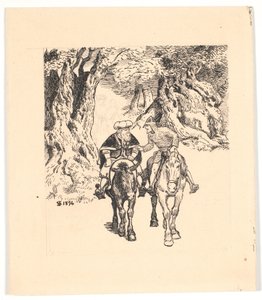 Gane og Blancandrins ridetur av Niels Skovgaard