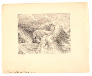 Illustrasjon for "Sandrushet ved Tisvilde" av Niels Skovgaard
