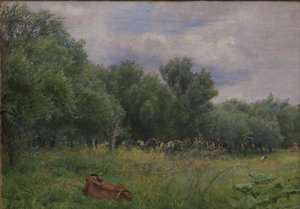 Seler på eng ved Nysø av Niels Skovgaard