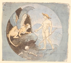 Ødipus og sfinksen av Niels Skovgaard