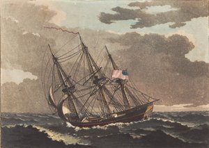 Et amerikansk skip lanserer en jibb
