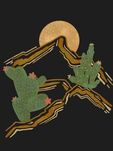 Desert Moon-fjellene av Nikita Jariwala