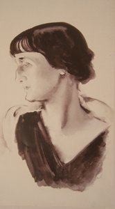 Portrett av poetinnen Anna Akhmatova 1889-1966, 1928 av Nikolai Adrianovich Tyrsa