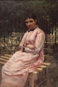 I en park. Portrett av kunstnerens kone av Nikolai Aleksandrovich Yaroshenko