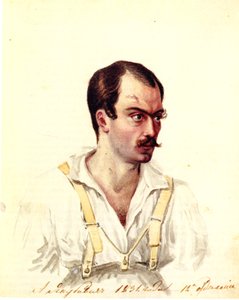 Portrett av Decembrist Alexander Ivanovich Yakubovich 1792-1845, 1831