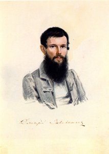 Portrett av Decembrist Dmitry Zavalishin 1804-1892, 1839 av Nikolai Alexandrovich Bestuzhev
