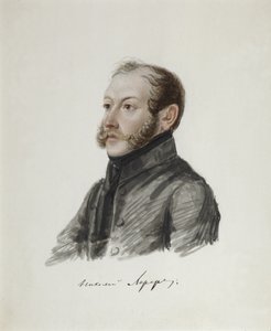Portrett av Decembrist Nikolai Lorer 1794-1873, 1832-1833 av Nikolai Alexandrovich Bestuzhev