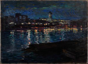 Seinen om natten, ca. 1905. av Nikolai Alexandrovich Tarkhov
