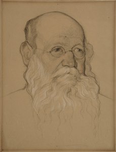 Portrett av den revolusjonære grev Pyotr A. Kropotkin 1842-1921, 1920-1921