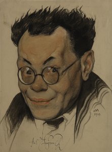 Portrett av forfatteren Alexei M. Remizov 1877-1957, 1923