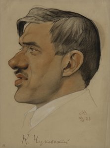 Portrett av forfatteren Korney I. Chukovsky 1882-1969, 1923