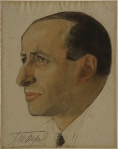 Portrett av regissøren Alexander Tairov 1885-1950, tidlig på 1920-tallet