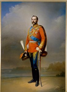 Portrett av keiser Alexander II av Russland (1818-1881) (kjent som The Liberator). Maleri av Nikolai Andreevich Lavrov (1820-1875), olje på lerret av Nikolai Andreevich Lavrov