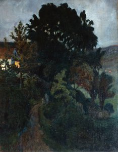Høstskumring i hagen av Nikolai Astrup