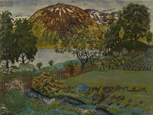 June Night in the Garden (oil on canvas)   1313062   no       norwegian Successfully Translated  Original: Gardenia (Gardenia florida), Henry Louis Duhamel du Monceau, botanical plate by Pierre Joseph Redouté Translat: Gardenia (Gardenia florida), Henry Lo av Nikolai Astrup