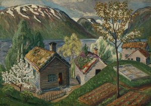 Mistbenken (kald ramme) av Nikolai Astrup