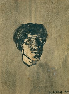Lite selvportrett av Nikolai Astrup