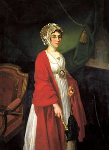 Portrett av astressen og sangeren, Contesse Praskovya Sheremeteva, Zhemchugova 1768-1803, 18 av Nikolai Ivanovich Argunov