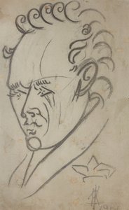 Portrett av poeten Vasili Kamensky 1884-1961, 1913.